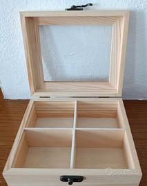 Scatola legno naturale – porta oggetti