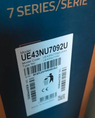TV samsung ue43nu7092u - ricambi