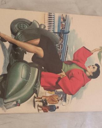 cartolina vespa anni 50