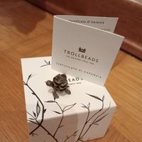 Tartaruga Trollbeads charm Lotus in argento 