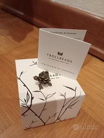 Tartaruga Trollbeads charm Lotus in argento 