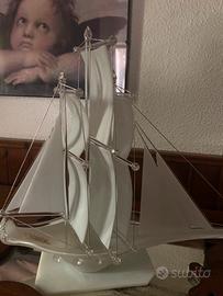 Barca a vela veliero vetro di Murano