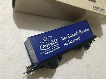 carro merci container modellismo ferroviario 