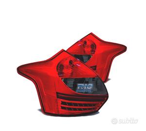 FANALI FORD FOCUS MK3 11-14 LED ROSSO AFFUMICATO