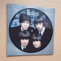 Vinile 33 giri a quadro omaggio ai The Beatles 
