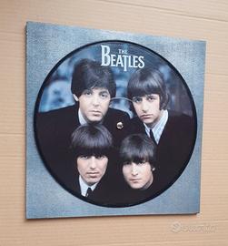 Vinile 33 giri a quadro omaggio ai The Beatles 