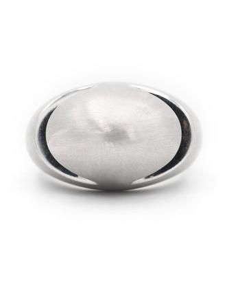 Anello Cabochon Bulgari in Oro Bianco Satinato