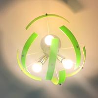 Lampada da soffitto a 3 lampadine grigio e verde