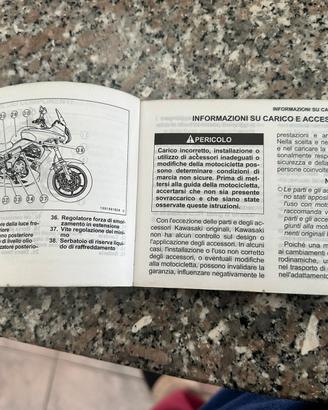 Libretto  uso e manutenzione Kawasaki Versys 650