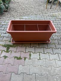 Kit fioriera+sottovaso mod Venezia misure 100x45cm