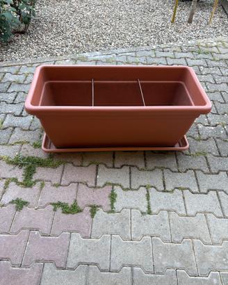 Kit fioriera+sottovaso mod Venezia misure 100x45cm