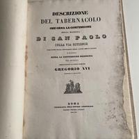 Libro Descrizione del Tabernacolo... antico 1840