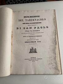 Libro Descrizione del Tabernacolo... antico 1840