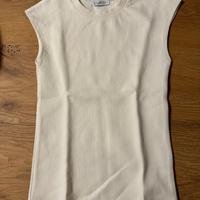 Top sottogiacca smanicato girocollo in cotone Zara