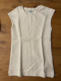 Top sottogiacca smanicato girocollo in cotone Zara