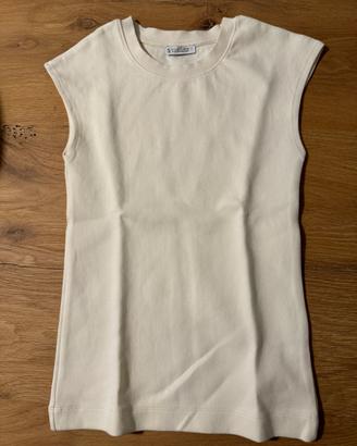 Top sottogiacca smanicato girocollo in cotone Zara