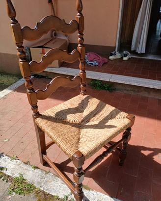 Sedie 6 impagliate di pregio
