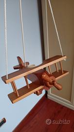 Lampadario a Sospensione - Aereo in Legno