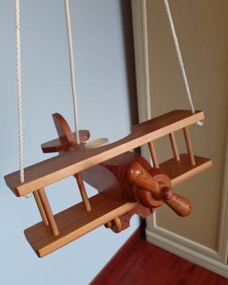 Lampadario a Sospensione - Aereo in Legno