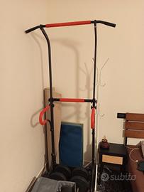 home Gym set pesi e barra trazioni 