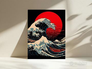 Hokusai Kanagawa The Great Wave Poster Home Decor