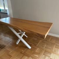 TAVOLO ARTIGIANALE IN ROVERE MASSELLO