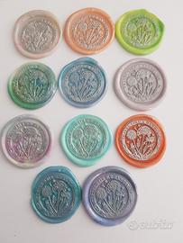 sigilli cera lacca fiori e primavera scrapbooking 