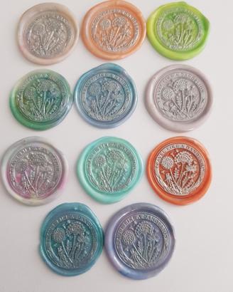 sigilli cera lacca fiori e primavera scrapbooking 