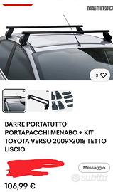 Portapacchi Toyota Verso dal 2009 al 2018