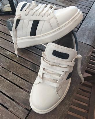 sneakers Ferré bianche nere suola chunky 