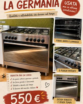 forno elettrico e fornello a gas misure 90x60