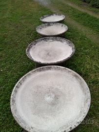 5 Fioriere rotonde graniglia di Marmo diam.100cm