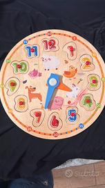 OROLOGIO PUZZLE LEGNO DIDATTICO