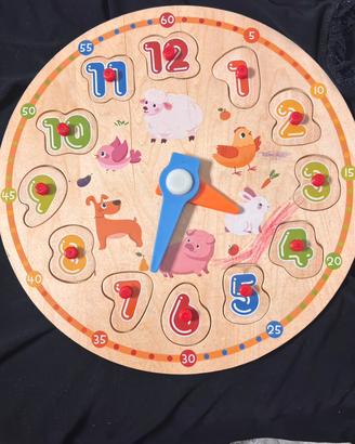 OROLOGIO PUZZLE LEGNO DIDATTICO