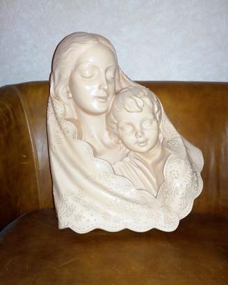 Scultura madonna con bambino