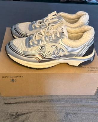 Runner Metallizzate Argento e Crema, Stile Y2K Lu