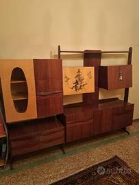 parete attrezzata sideboard  anni 50