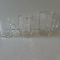 3 Boccali birra - WUHRER in vetro - vintage