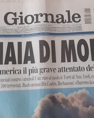 giornale completo 12 settembre 2001