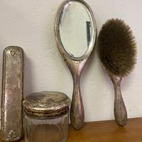 Set spazzole specchio epoca antico toilette