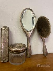 Set spazzole specchio epoca antico toilette