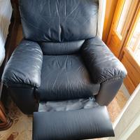 poltrona in vera pelle 