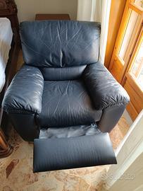 poltrona in vera pelle 