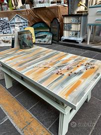 Tavolino legno stile etnico