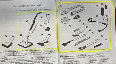 Vorwerk Folletto VK7s Senza Filo + Kit Accessori C