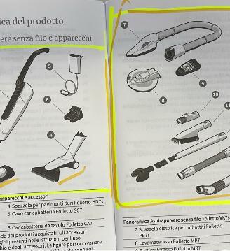 Vorwerk Folletto VK7s Senza Filo + Kit Accessori C