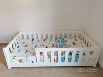 Letto Montessori 80x160x45 con doghe + materasso