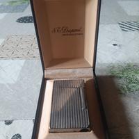 Dupont accendino alto placcato in argento 