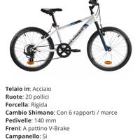 Bicicletta Rockrider St120 20 pollici