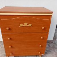 Mobiletto fasciatoio con bagnetto